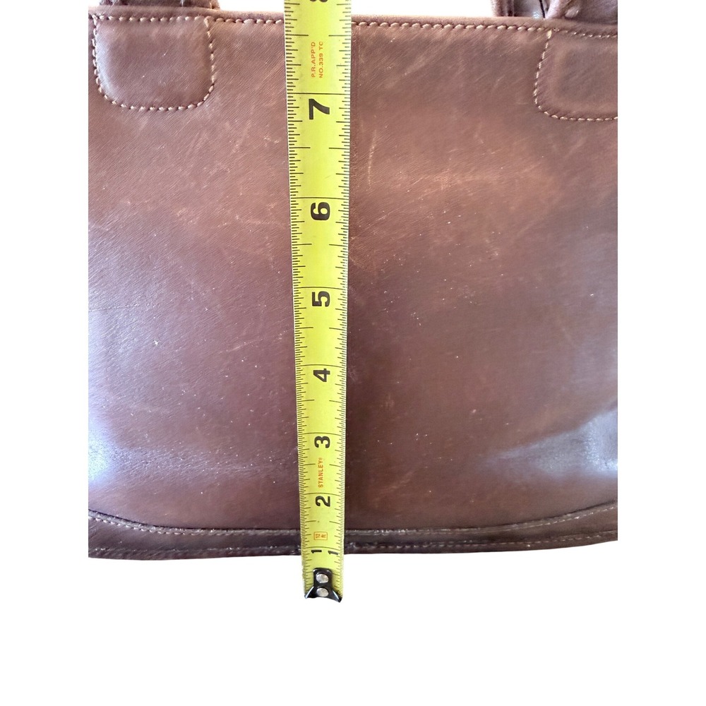 Vintage Coach Mahogany Brown Leather Tote Bag USA Made 9303 Zip Top Handbag - Picture 16 of 16
